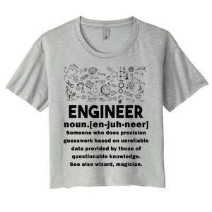 Funny Engineer Meaning Women's Crop Top Tee