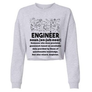 Funny Engineer Meaning Cropped Pullover Crew