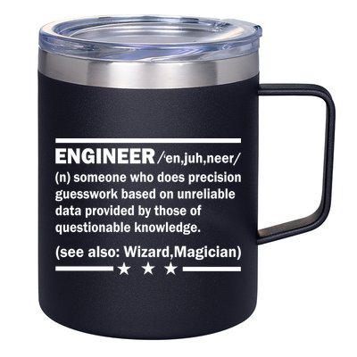 Funny Engineer Noun Definition 12oz Stainless Steel Coffee Mug