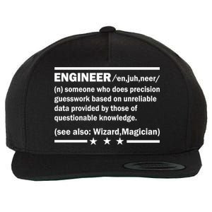 Funny Engineer Noun Definition Wool Snapback Cap