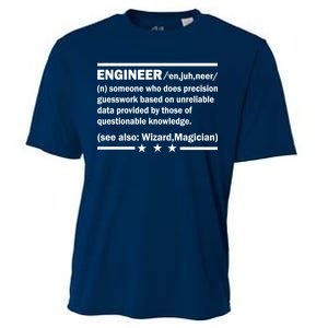 Funny Engineer Noun Definition Cooling Performance Crew T-Shirt