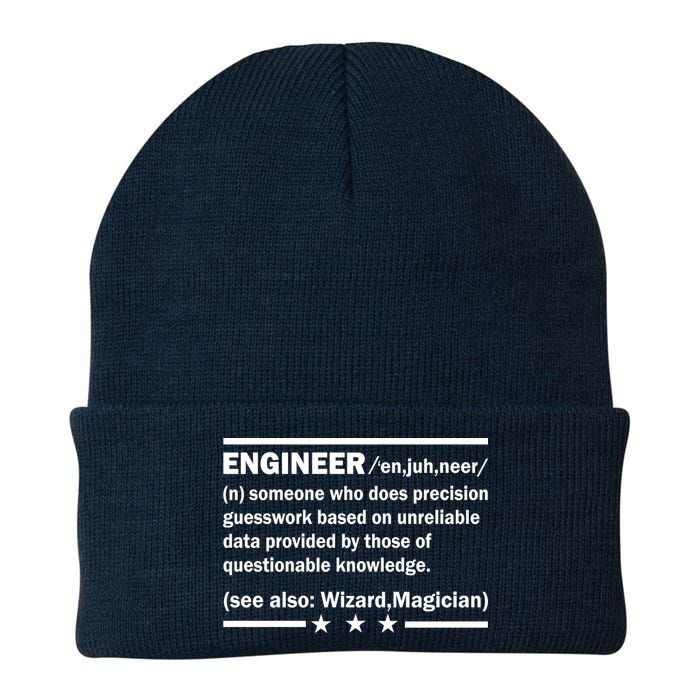 Funny Engineer Noun Definition Knit Cap Winter Beanie