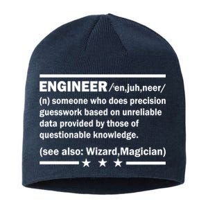 Funny Engineer Noun Definition Sustainable Beanie