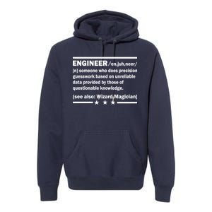 Funny Engineer Noun Definition Premium Hoodie