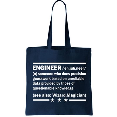 Funny Engineer Noun Definition Bag