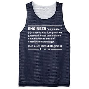 Funny Engineer Noun Definition Mesh Reversible Basketball Jersey Tank