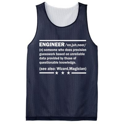 Funny Engineer Noun Definition Mesh Reversible Basketball Jersey Tank
