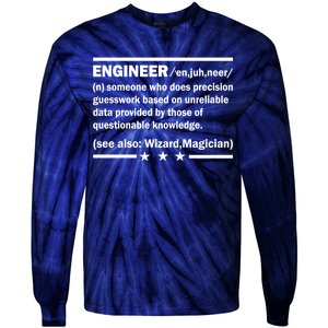 Funny Engineer Noun Definition Tie-Dye Long Sleeve Shirt