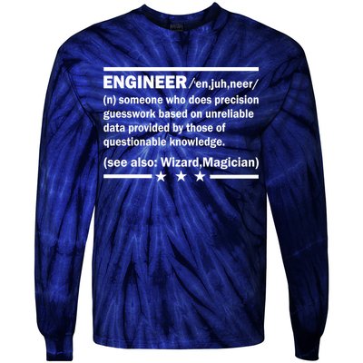 Funny Engineer Noun Definition Tie-Dye Long Sleeve Shirt