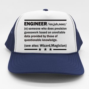 Funny Engineer Noun Definition Trucker Hat