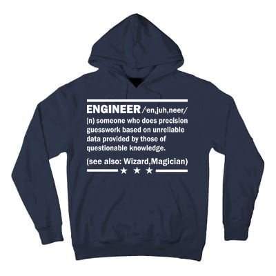 Funny Engineer Noun Definition Tall Hoodie