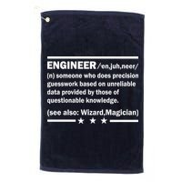 Funny Engineer Noun Definition Golf Towel