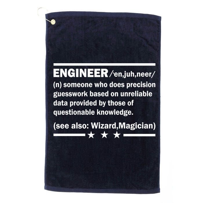Funny Engineer Noun Definition Golf Towel