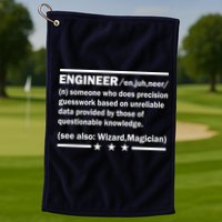 Funny Engineer Noun Definition Golf Towel