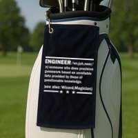 Funny Engineer Noun Definition Golf Towel