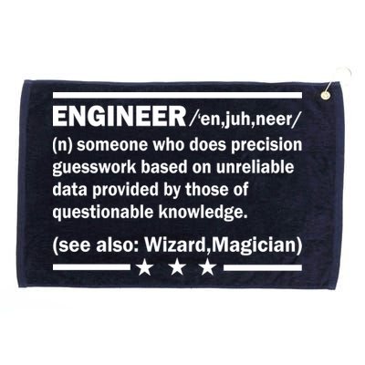 Funny Engineer Noun Definition Grommeted Golf Towel