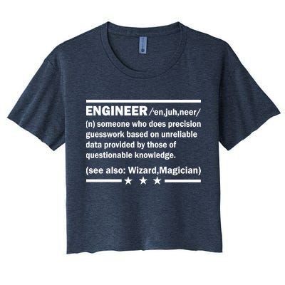 Funny Engineer Noun Definition Crop Top