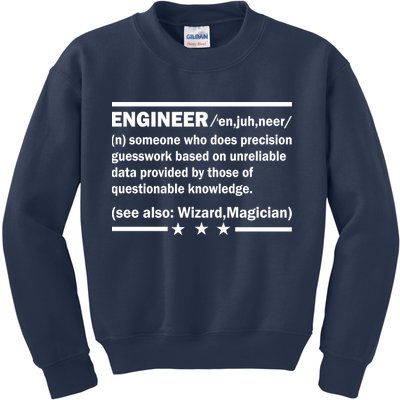 Funny Engineer Noun Definition Kids Sweatshirt