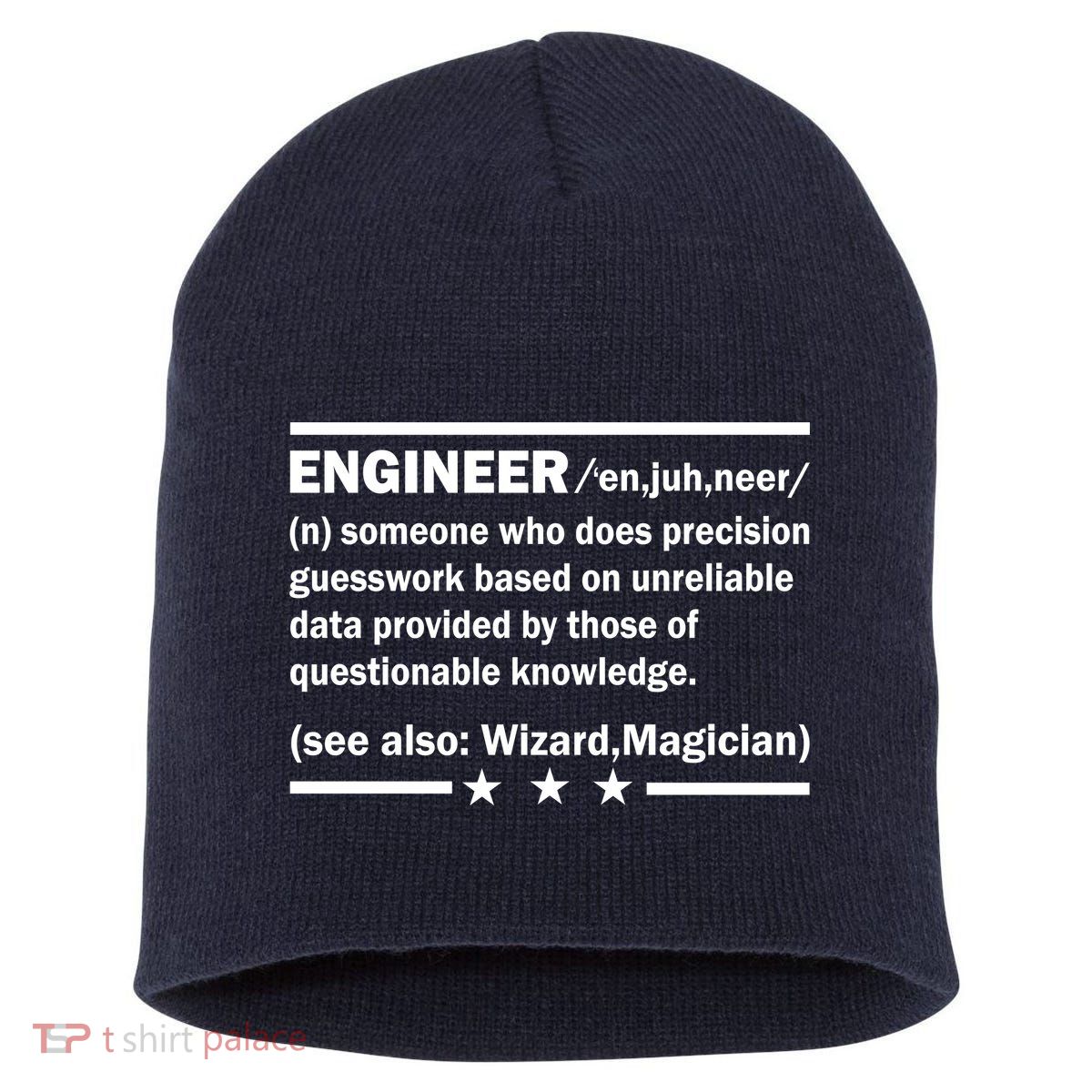 Funny Engineer Noun Definition Short Acrylic Beanie