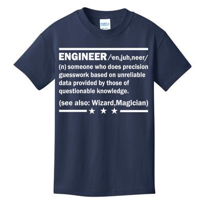 Funny Engineer Noun Definition Kids T-Shirt