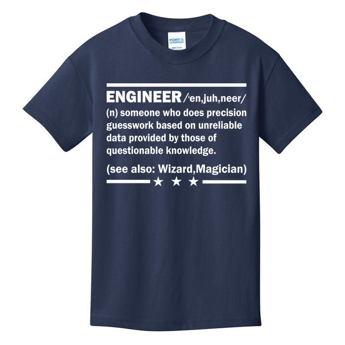 Funny Engineer Noun Definition Kids T-Shirt