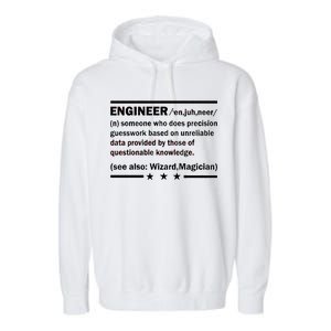 Funny Engineer Noun Definition Garment-Dyed Fleece Hoodie