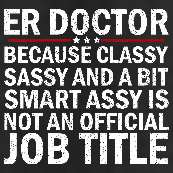 Funny Er Doctor Official Job Title Adult Drive Performance Visor