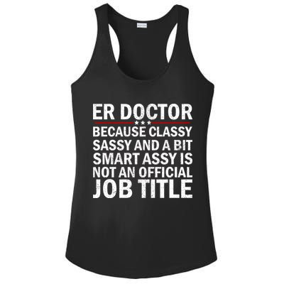 Funny Er Doctor Official Job Title Ladies PosiCharge Competitor Racerback Tank