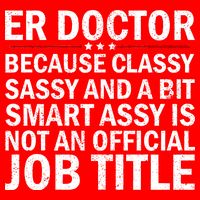 Funny Er Doctor Official Job Title Flatbill Hat