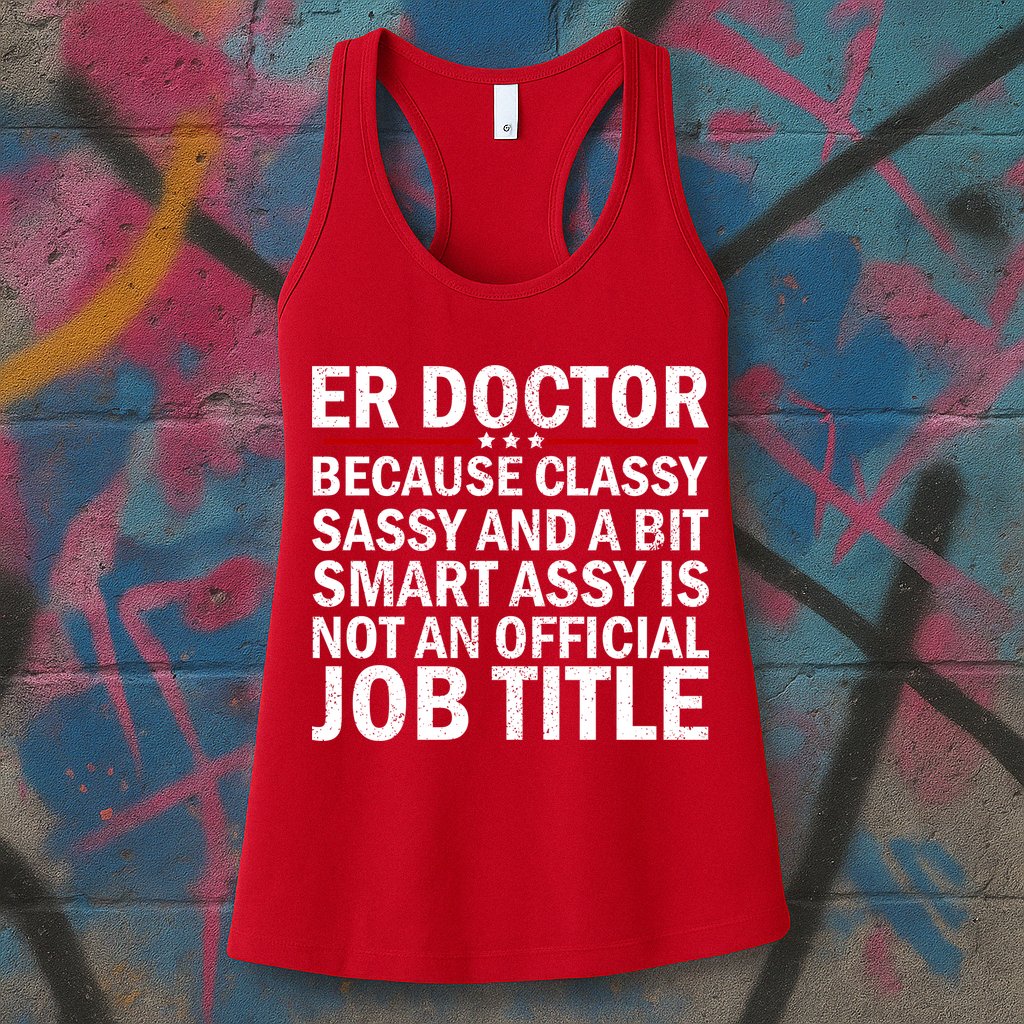 Funny Er Doctor Official Job Title Womens Tank Top