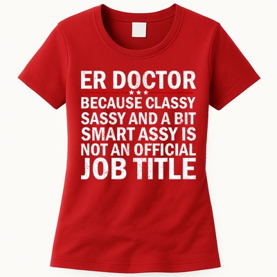 Funny Er Doctor Official Job Title Womens T-Shirt