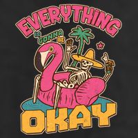 Funny Everything Is Gonna Be Okay Vacation Skeleton Adult Drive Performance Visor