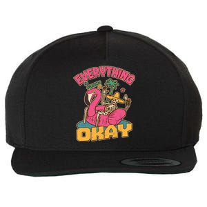 Funny Everything Is Gonna Be Okay Vacation Skeleton Wool Snapback Cap