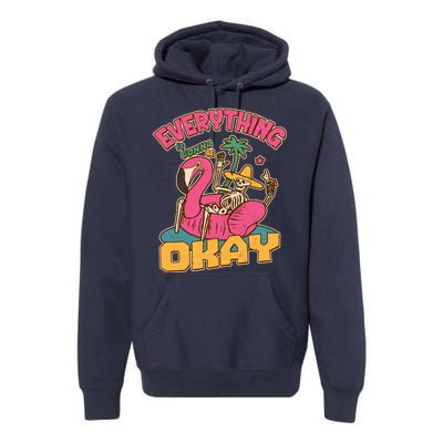 Funny Everything Is Gonna Be Okay Vacation Skeleton Premium Hoodie