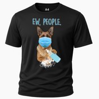 Funny Ew People Hygienic German Shepard  Cooling Performance Crew T-Shirt