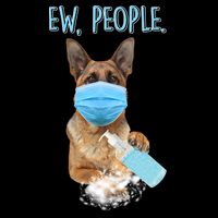 Funny Ew People Hygienic German Shepard  Cooling Performance Crew T-Shirt