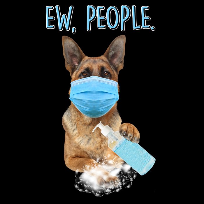 Funny Ew People Hygienic German Shepard  Cooling Performance Crew T-Shirt