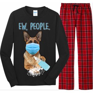 Funny Ew People Hygienic German Shepard  Long Sleeve Pajama Set