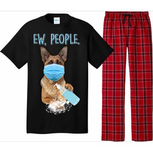 Funny Ew People Hygienic German Shepard  Pajama Set