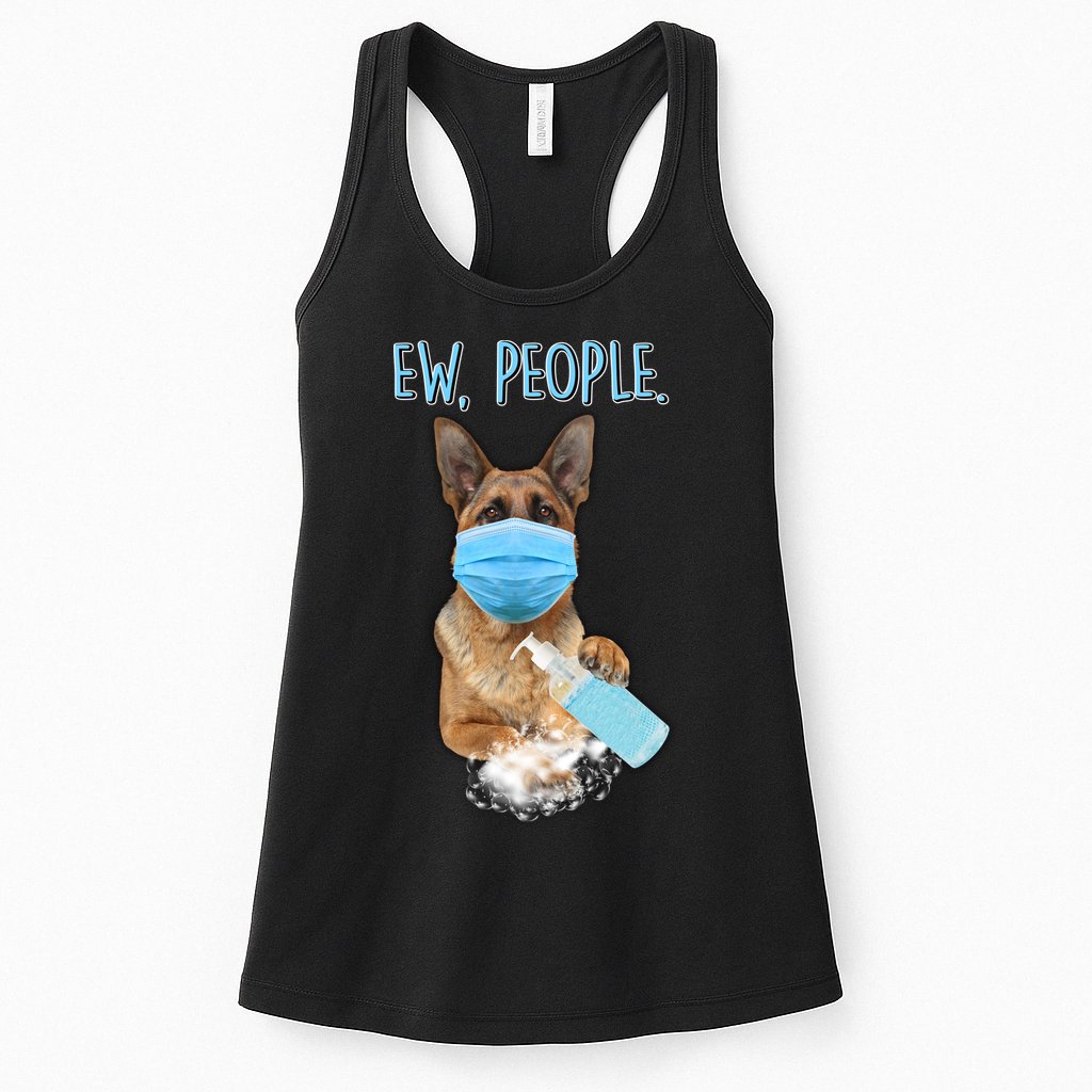 Funny Ew People Hygienic German Shepard  Womens Tank Top