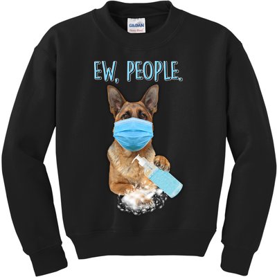 Funny Ew People Hygienic German Shepard  Kids Sweatshirt