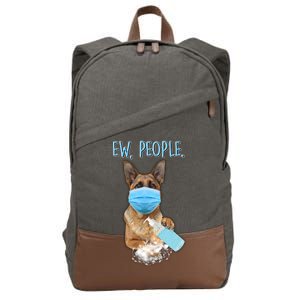 Funny Ew People Hygienic German Shepard  Cotton Canvas Backpack