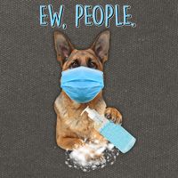 Funny Ew People Hygienic German Shepard  Cotton Canvas Backpack