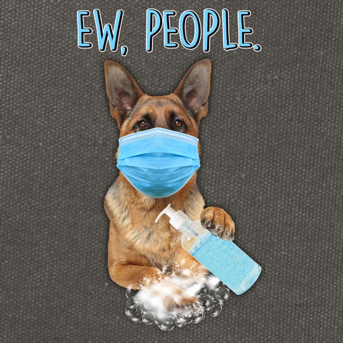 Funny Ew People Hygienic German Shepard  Cotton Canvas Backpack