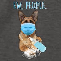 Funny Ew People Hygienic German Shepard  Vector Backpack