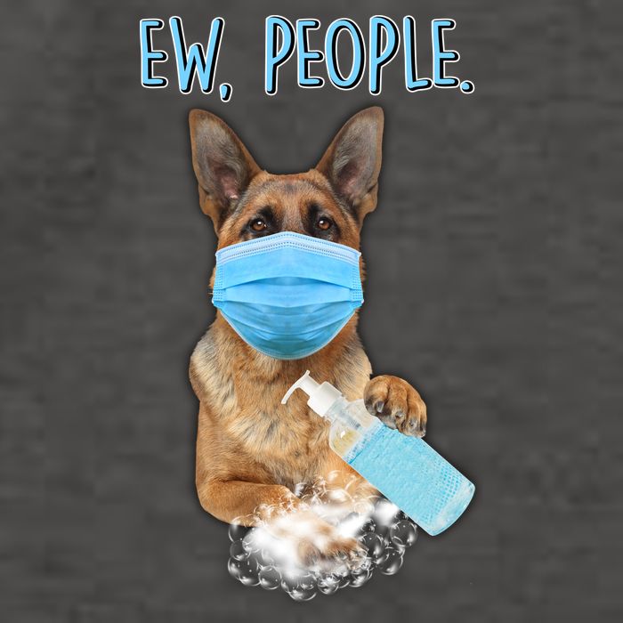 Funny Ew People Hygienic German Shepard  Vector Backpack