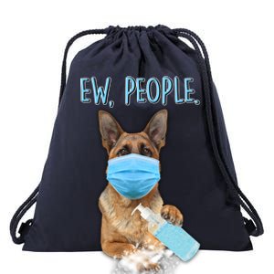 Funny Ew People Hygienic German Shepard  Drawstring Bag