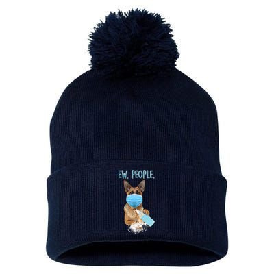 Funny Ew People Hygienic German Shepard  Pom Pom 12in Knit Beanie