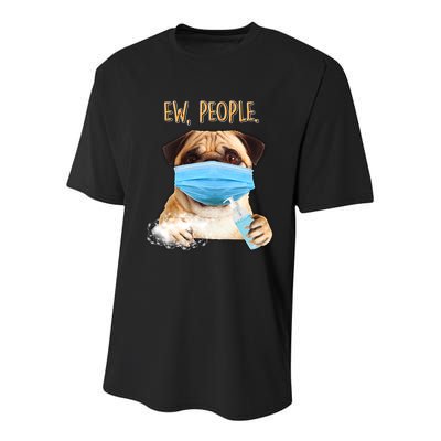 Funny Ew People Hygienic Pug Mask Youth Performance Sprint T-Shirt