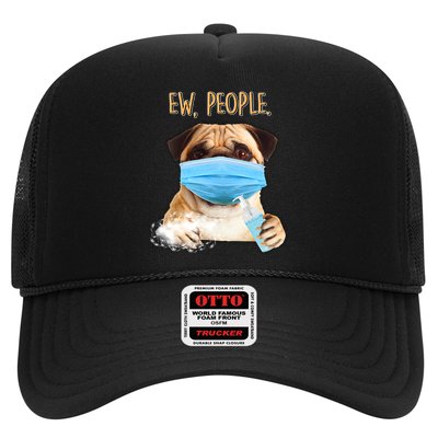 Funny Ew People Hygienic Pug Mask Trucker Hat